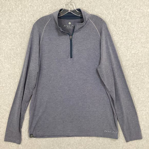 Free Fly Performance Bamboo 1/4 Zip Shirt Size L Pullover Stretch Long Sleeve - Picture 3 of 14